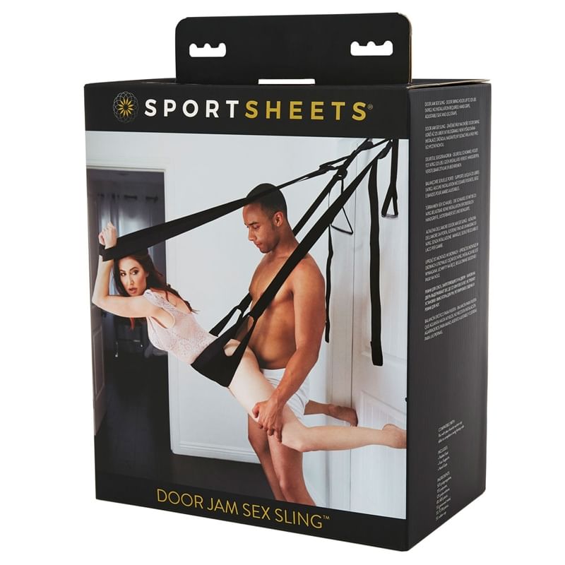 SS Adjustable Door Jam Sex Sling Black