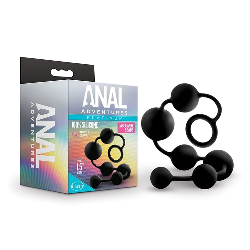 Anal Adventures Large Anal Beads Black