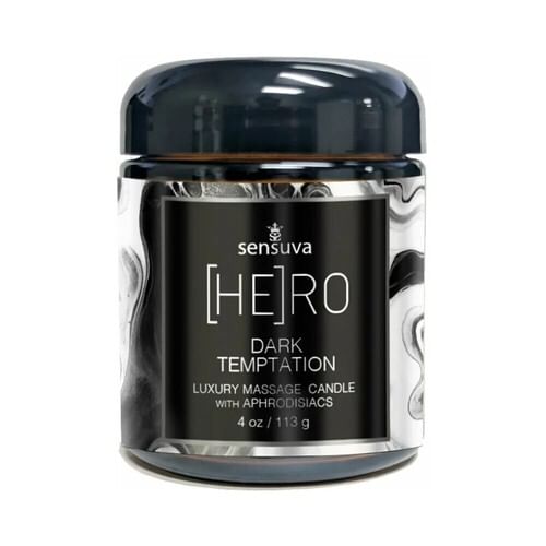 Hero dark temptation luxury massage oil candle 4 oz ocean forest
